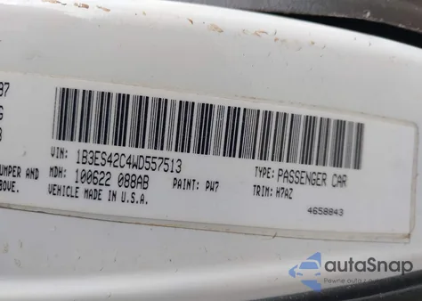 1998 Dodge Neon Competition/Highline z USA, uszkodzony, nr VIN 1B3ES42C4WD557513